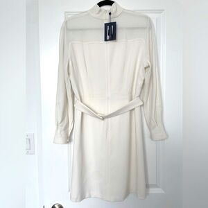 NWT Judith and Charles Size 8 Aaito Belted Dress - Ivory